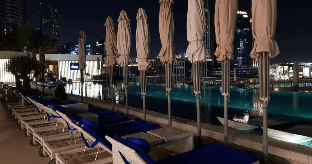 sofitel pool night