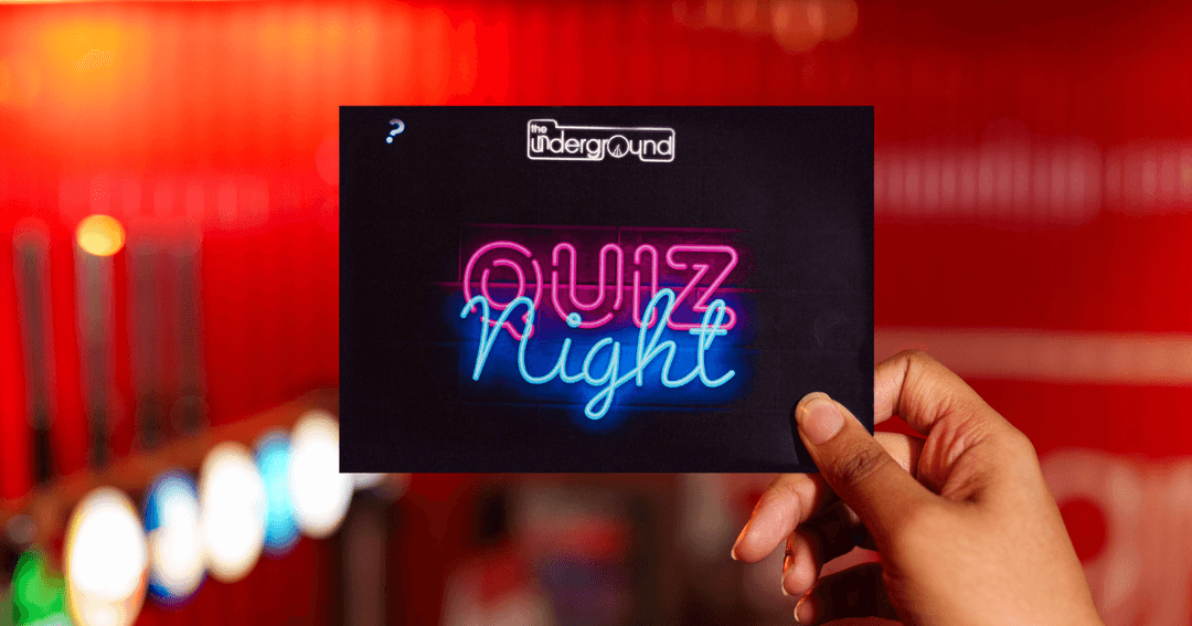 Quiz Nights card at The Underground Pub