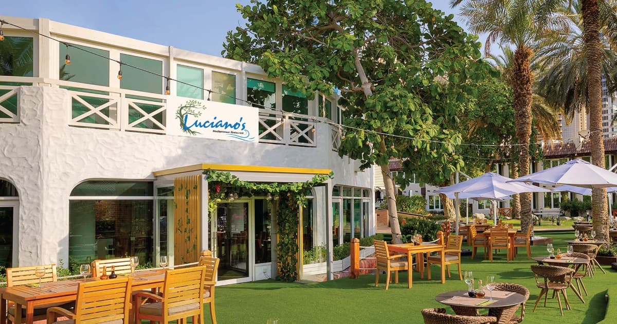 Outdoor terrace at Luciano's restaurant