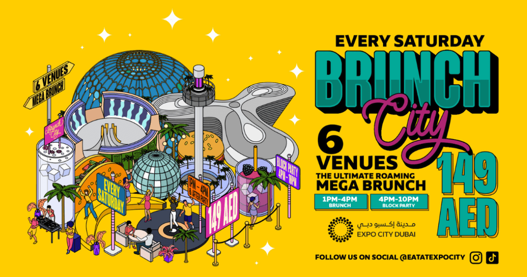 brunch city expo city poster dubai