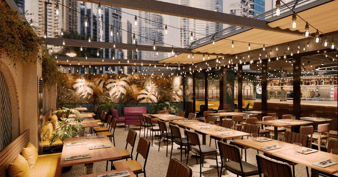 PizzaExpress JLT's outside dining area