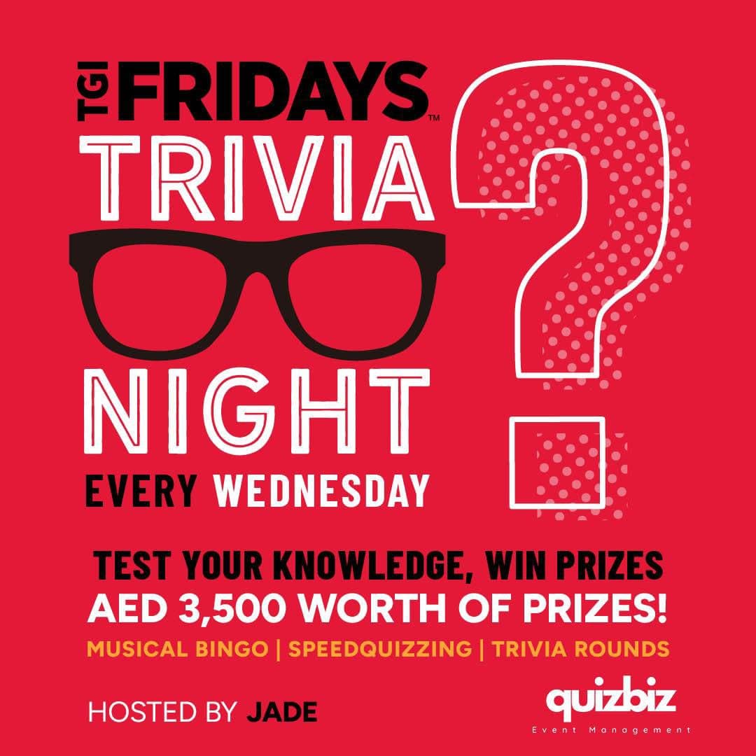 Poster for Trivia Night at TGI Fridays 