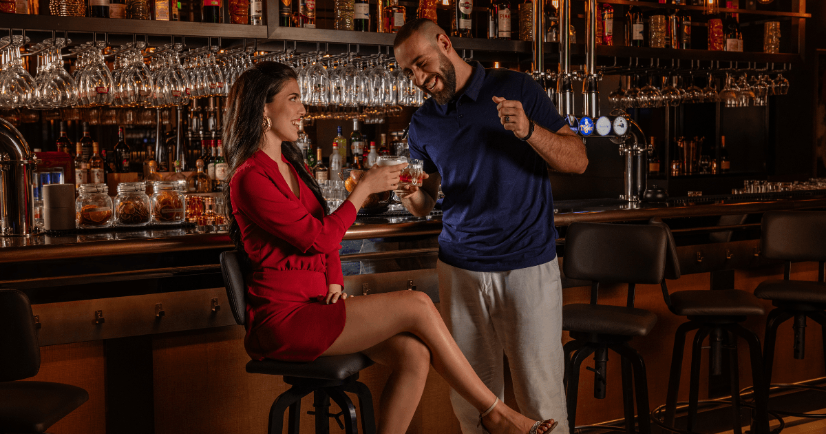 Guests by the bar at The Copperhead