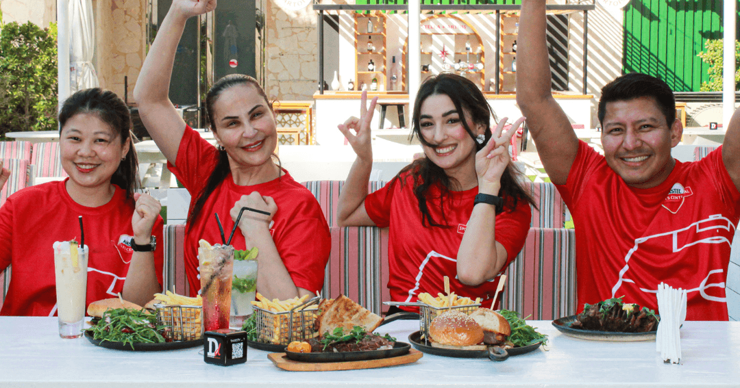 guests enjoying food and drinks at Double Decker