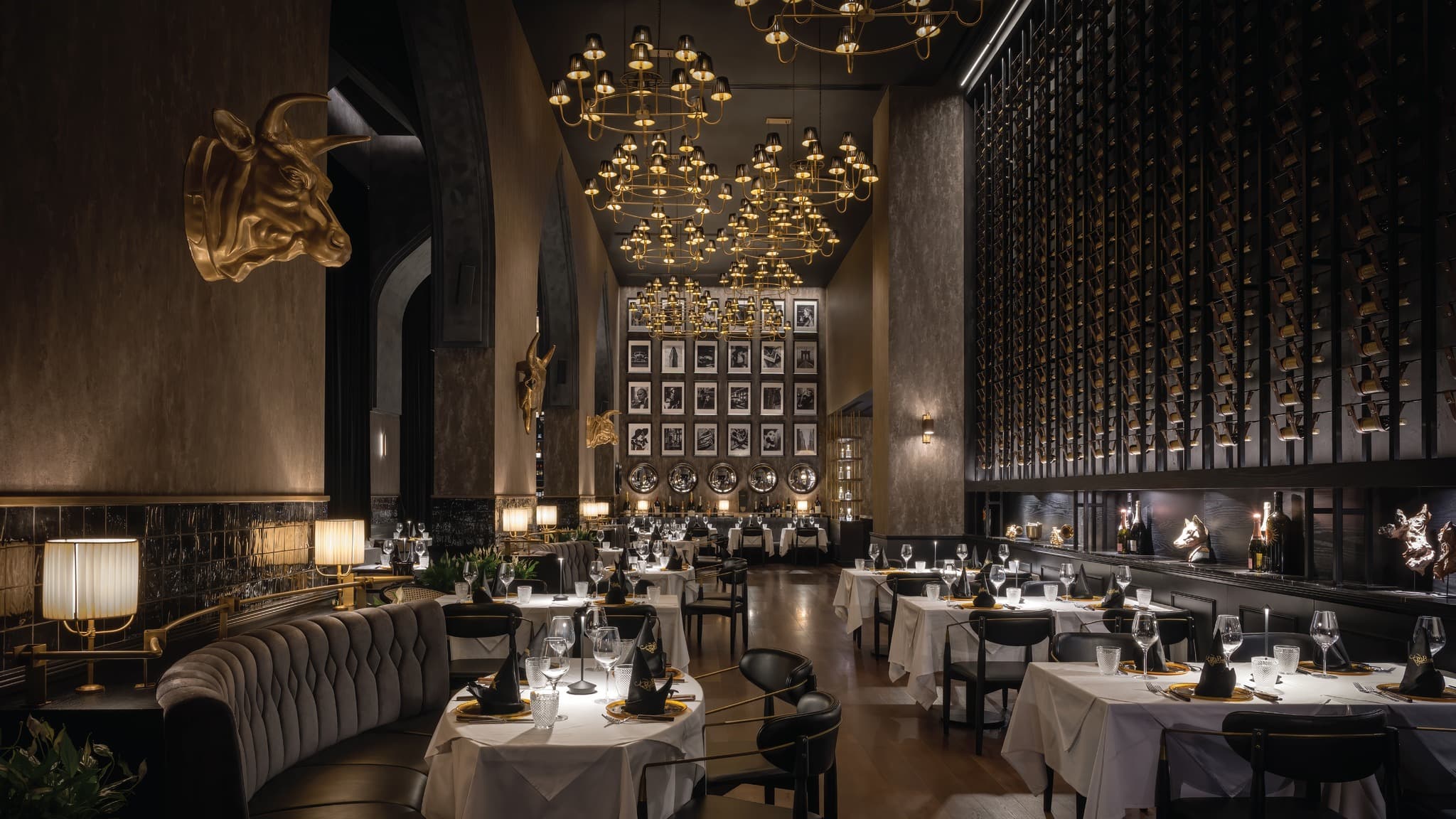 Inside dining area at Reef & Beef