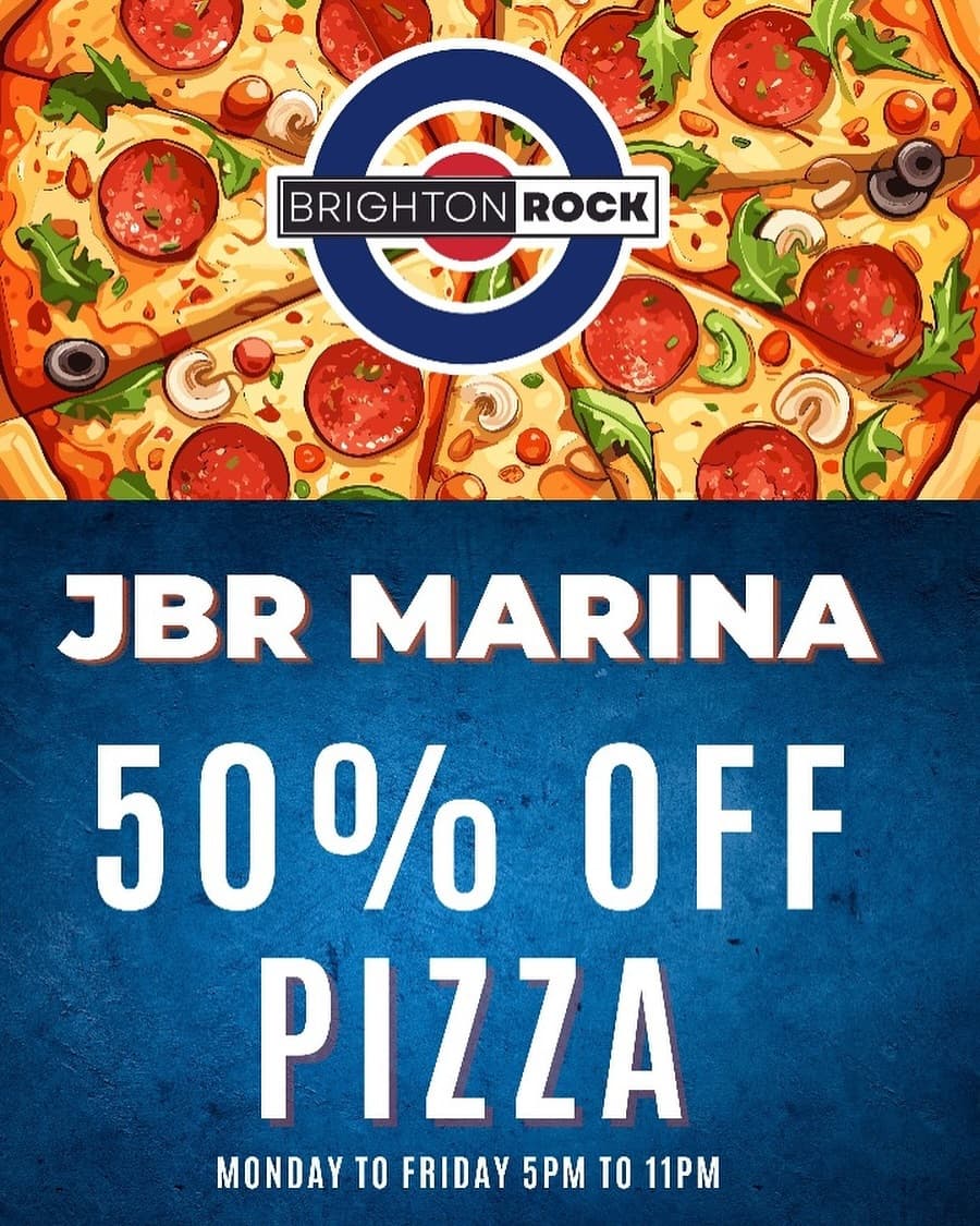 50% off pizza at Brighton Rock